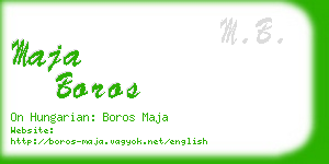 maja boros business card